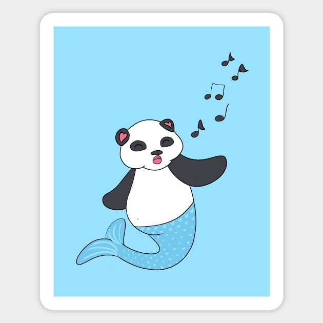 Mermaid Panda Sticker by HugSomeNettles